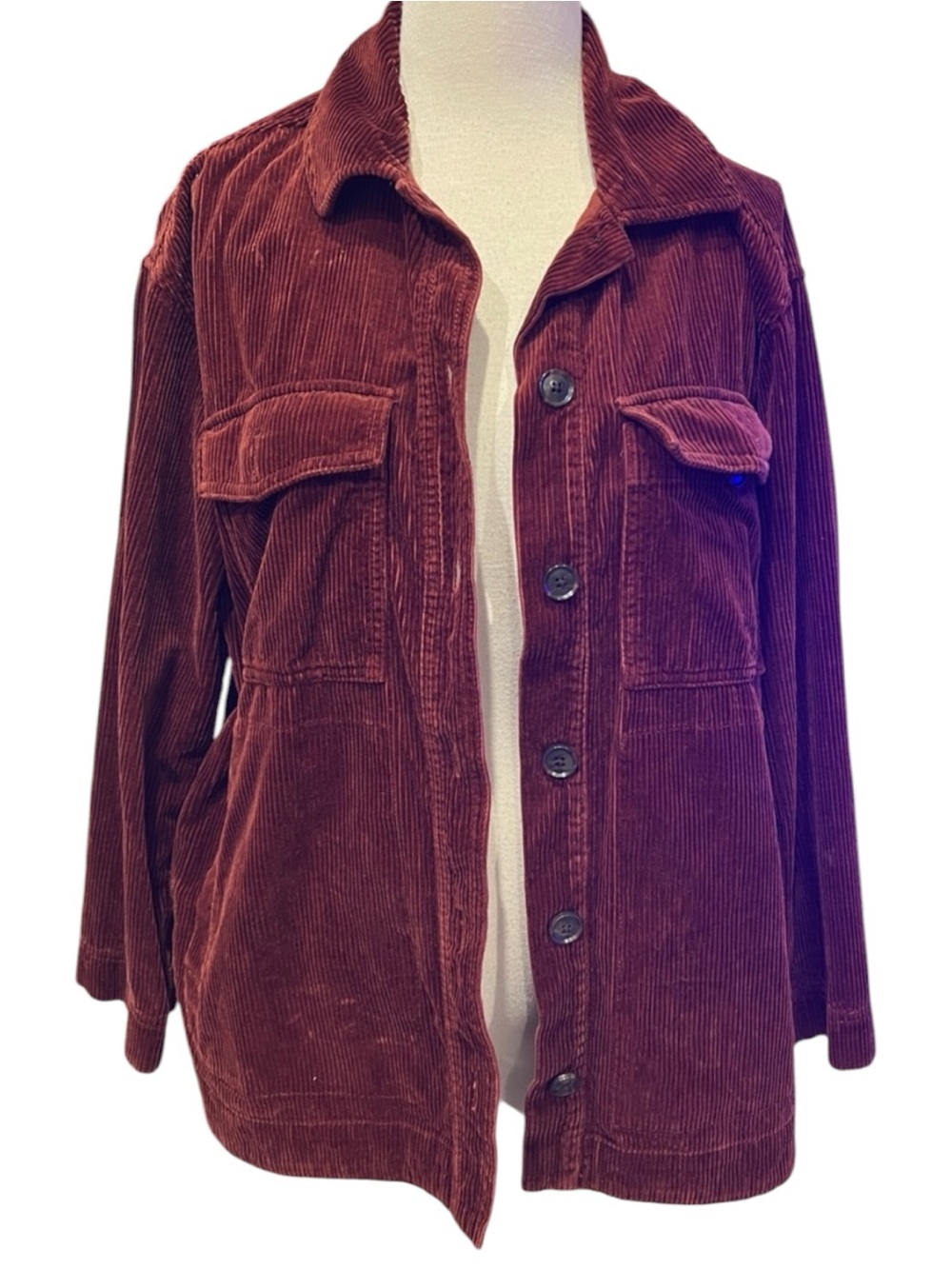 Madewell Corduroy Yorkway Shirt-Jacket Stained Mahogany MShacket Oversized M